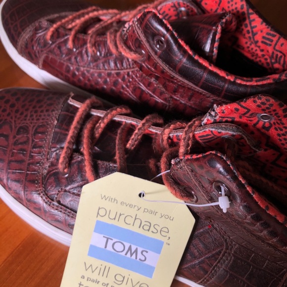Toms Croc Embossed Camila High Sneakers - Picture 3 of 5